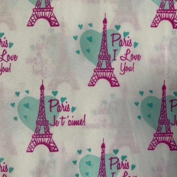 Paris France twin sheet set Eiffel Tower purple - Picture 2 of 4